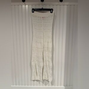 SOLID & STRIPED White Crochet Swim Pants Coverup